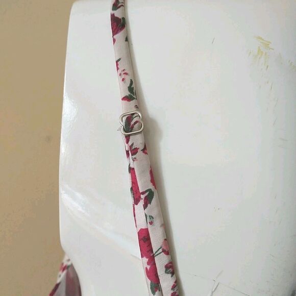 For Love&Lemons Melrose Bustier Tank Top L Pink Floral Ruched Babydoll Coquette - Picture 5 of 9